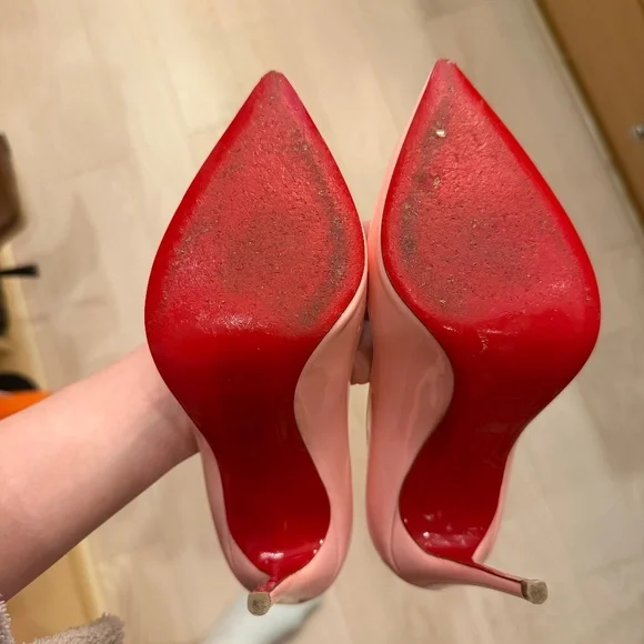 Christian Louboutin Red Bottoms Pink Pigalle Patent Leather 36 - Picture 4 of 5